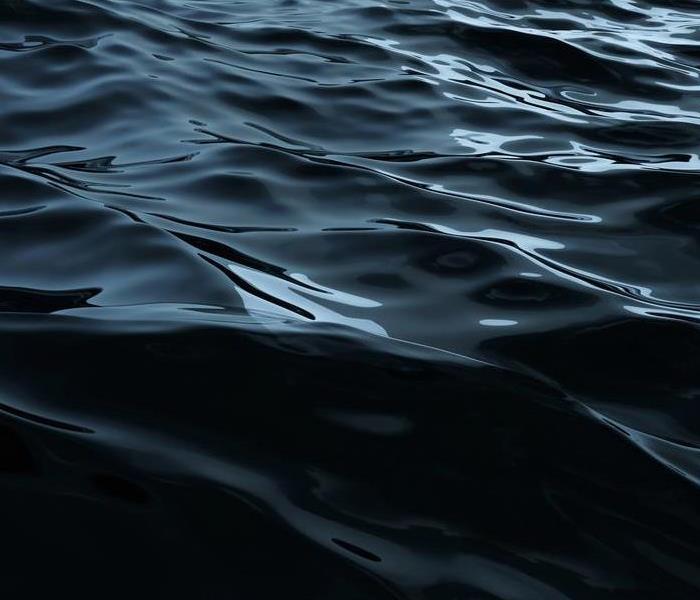 Close up shot of black water.